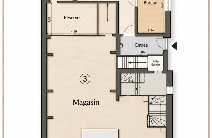 Vente Boutique/Local commercial 160 m&sup2; — photo 2