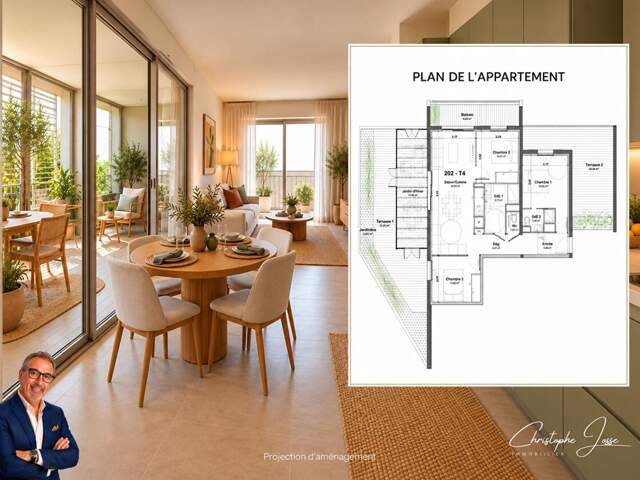 T4 avec jardin d'hiver et 2 terrasses bord de mer — photo du bien