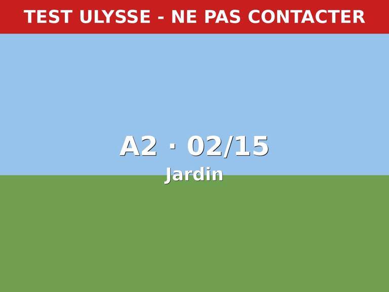 TEST ULYSSE - A2 - Maison 6 pieces avec jardin a vendre — photo 1