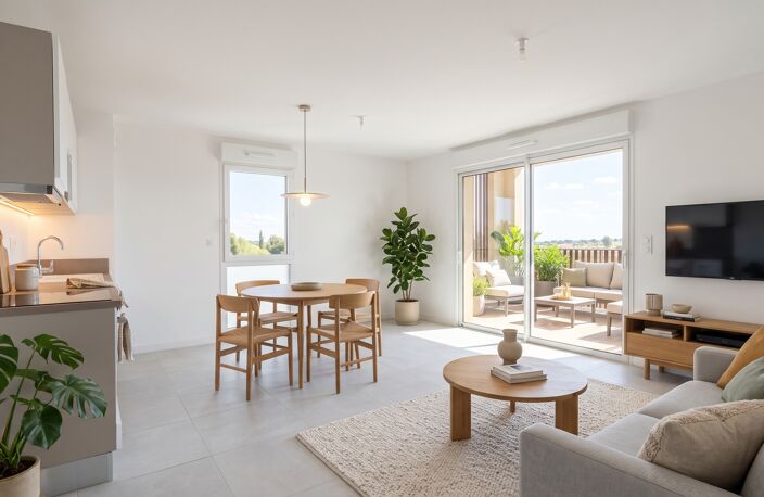 - A VISITER – T3 NEUF DE 67M2 CLIMATISE DOUBLE EXPOSITION + TERRASSE — photo 2