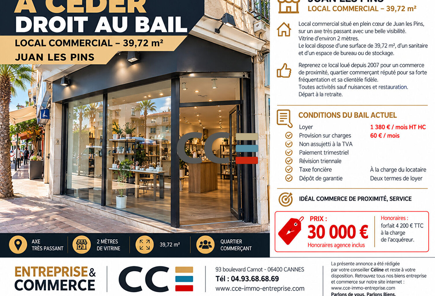 Cession de droit au bail  39.72 m2 — photo 1