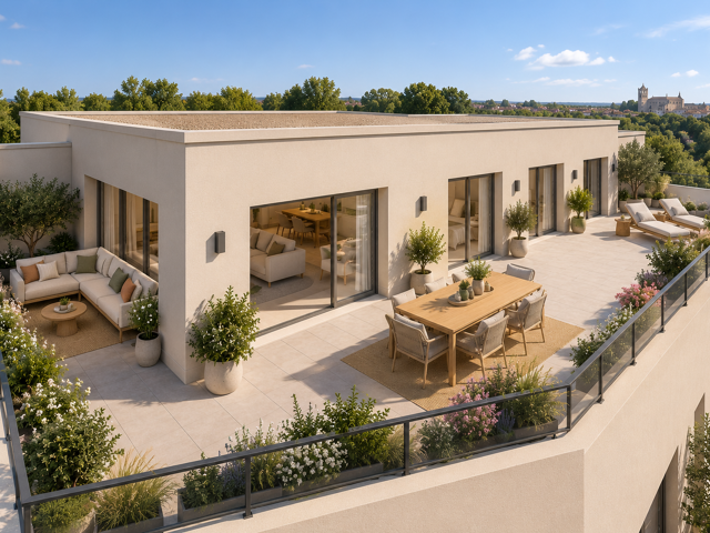 T5 en dernier etage avec terrasse à Avignon - Proche rempart — photo du bien