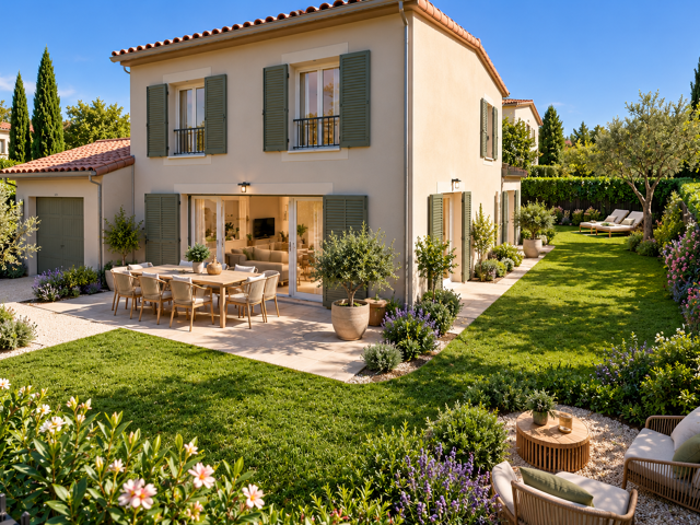 Maison T4 avec garage et beau jardin — photo du bien