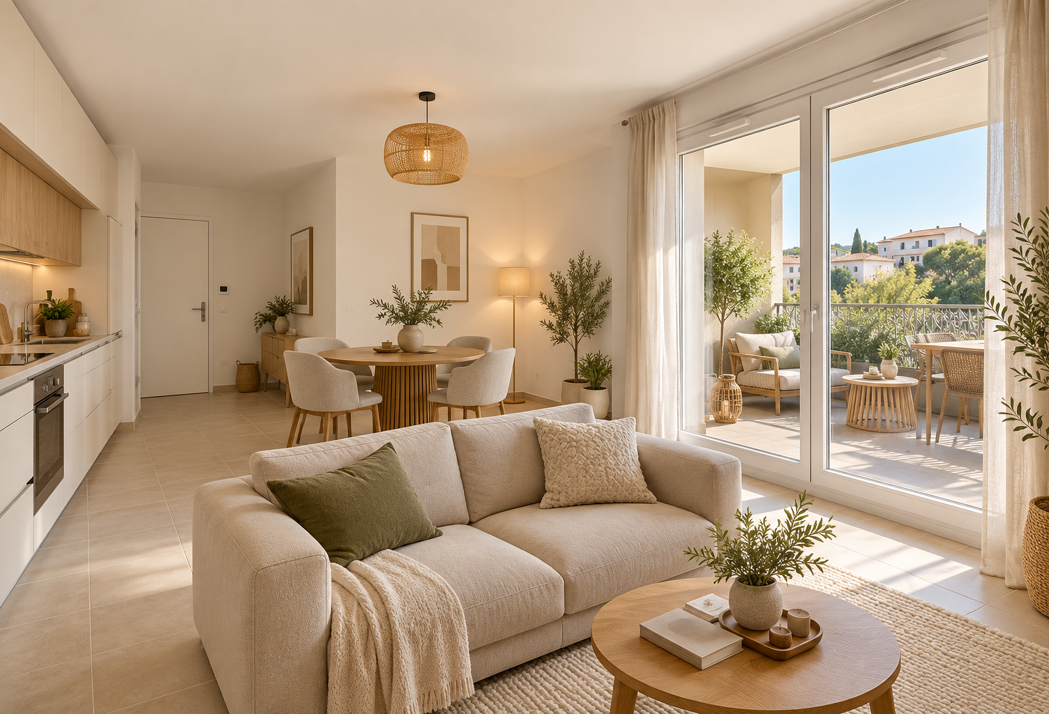 DRAGUIGNAN – T3 NEUF AVEC TERRASSE COUVERTE ET EXPOSITION SUD-EST - 229 000€ — photo 1