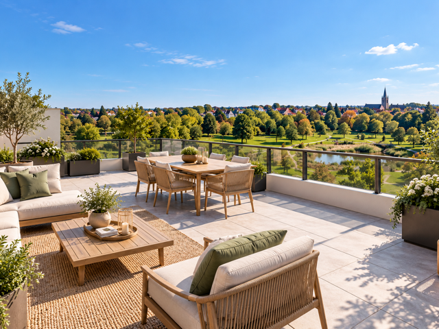EXCEPTIONNEL : T4 EN ATTIQUE , TERRASSE DE 31 M² + SEJOUR DE 61 M² ! — photo du bien