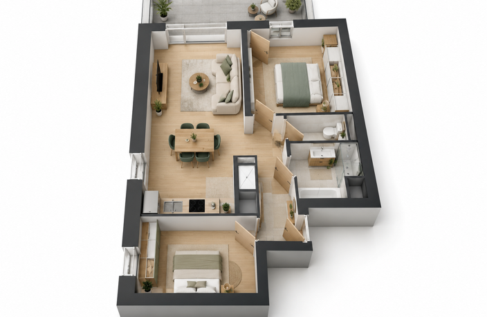 NEUF ! Appartement 3 pièces , résidence ULTA MODERNE normes 2025 ! — photo 2