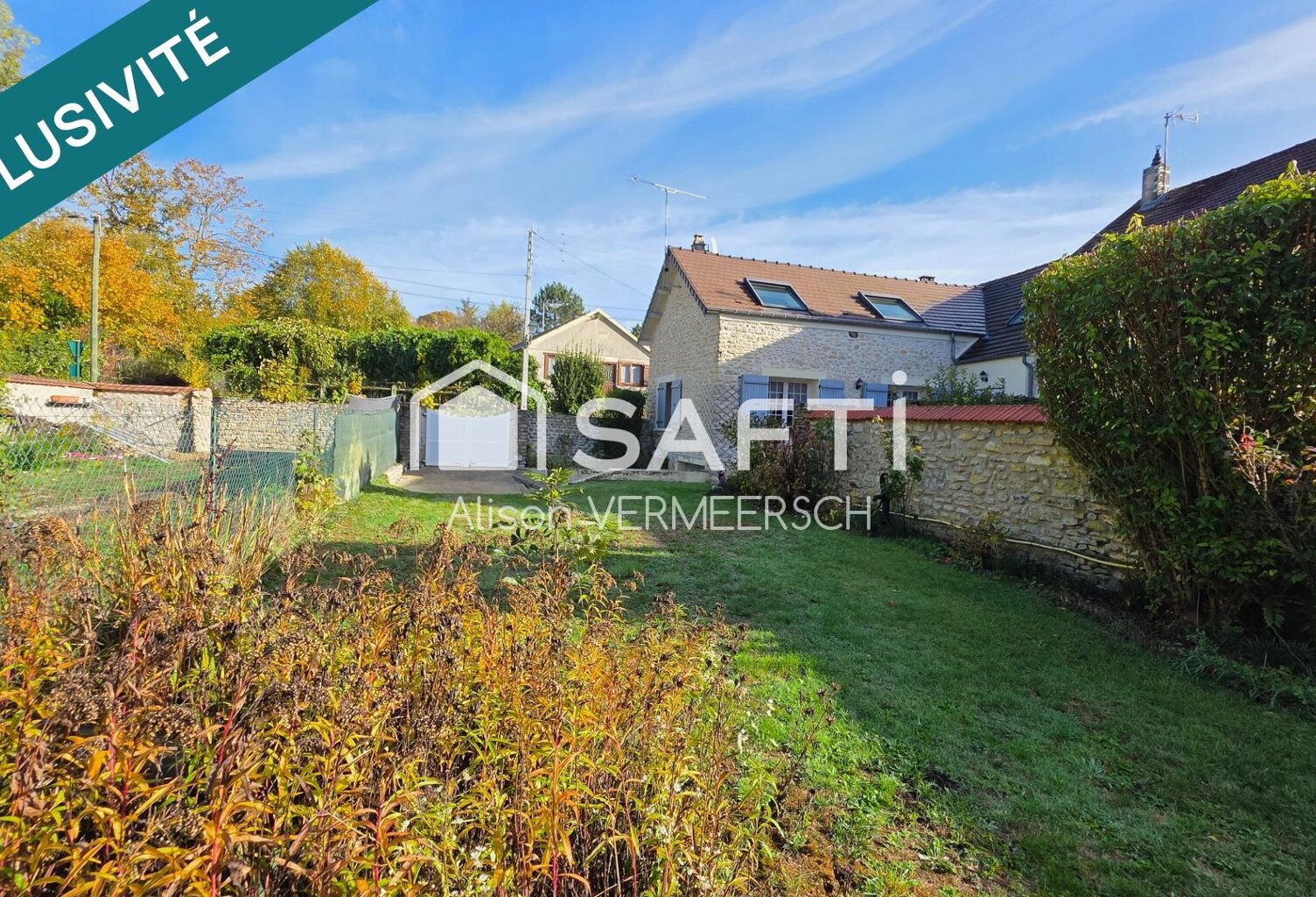 Maison en pierre, 3 chambres, bureau, garage, jardin 694m² — photo 1