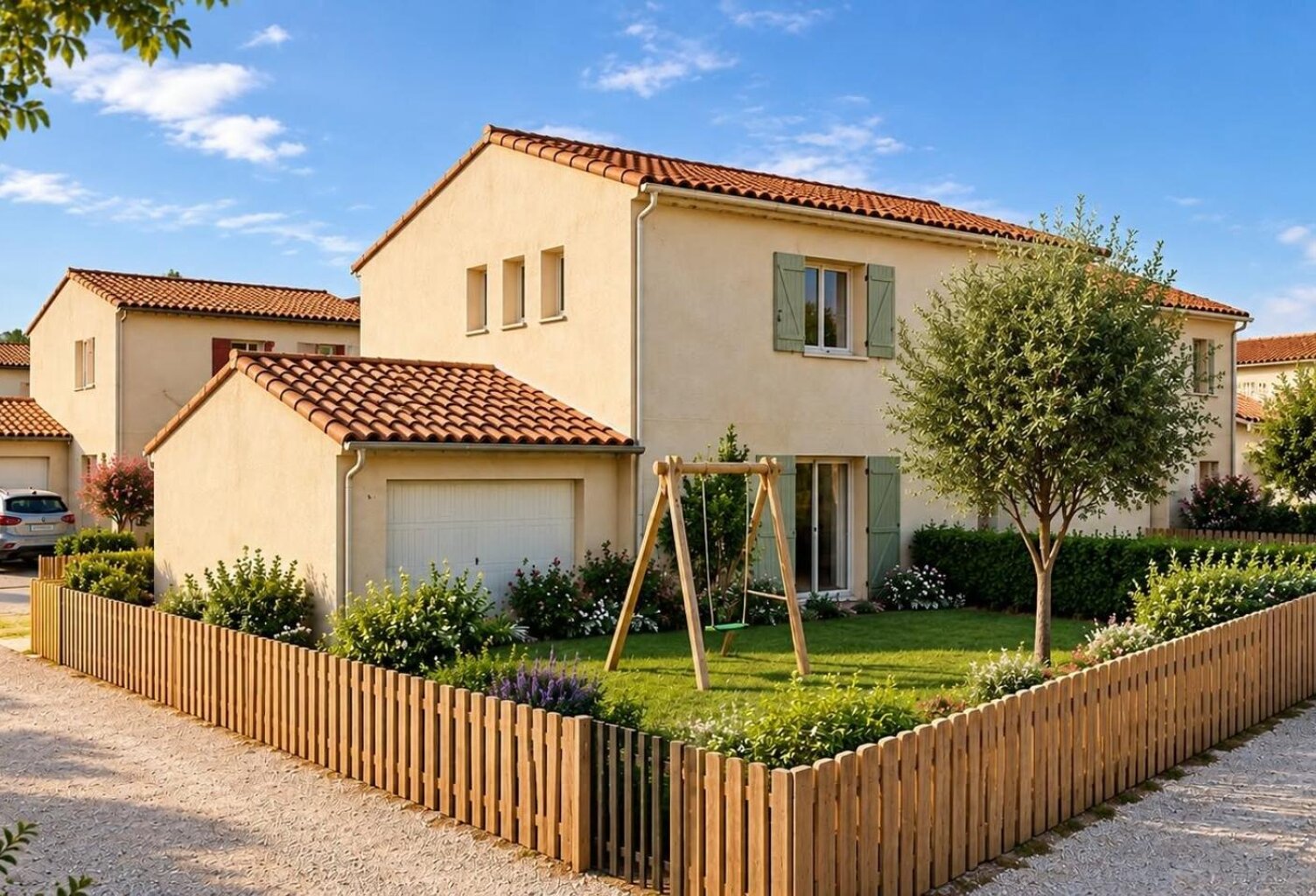 Maison T4 NEUVE,  mitoyenne d'un côté avec JARDIN, TERRASSE et GARAGE — photo 1