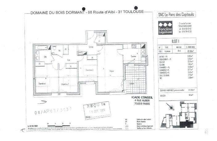 Toulouse 31200 Croix daurade Beau T4 Récent de 82.39m² Terrasse de 10.1m²  SANS FRAIS AGENCE — photo 4