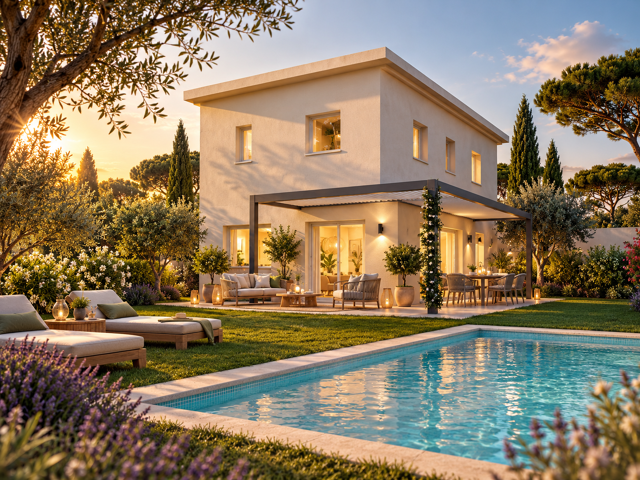 - SÉNAS – VILLA NEUVE 4 PIÈCES AVEC JARDIN, GARAGE & PARKING — photo du bien