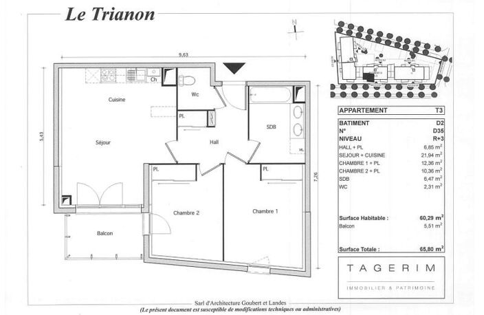 Location appartement 3 pièces 60 m² à Toulouse (31200) — photo 2