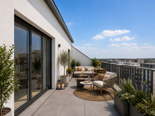 ATTIQUE T3 + Terrasse, calme, 10min Gare — photo du bien