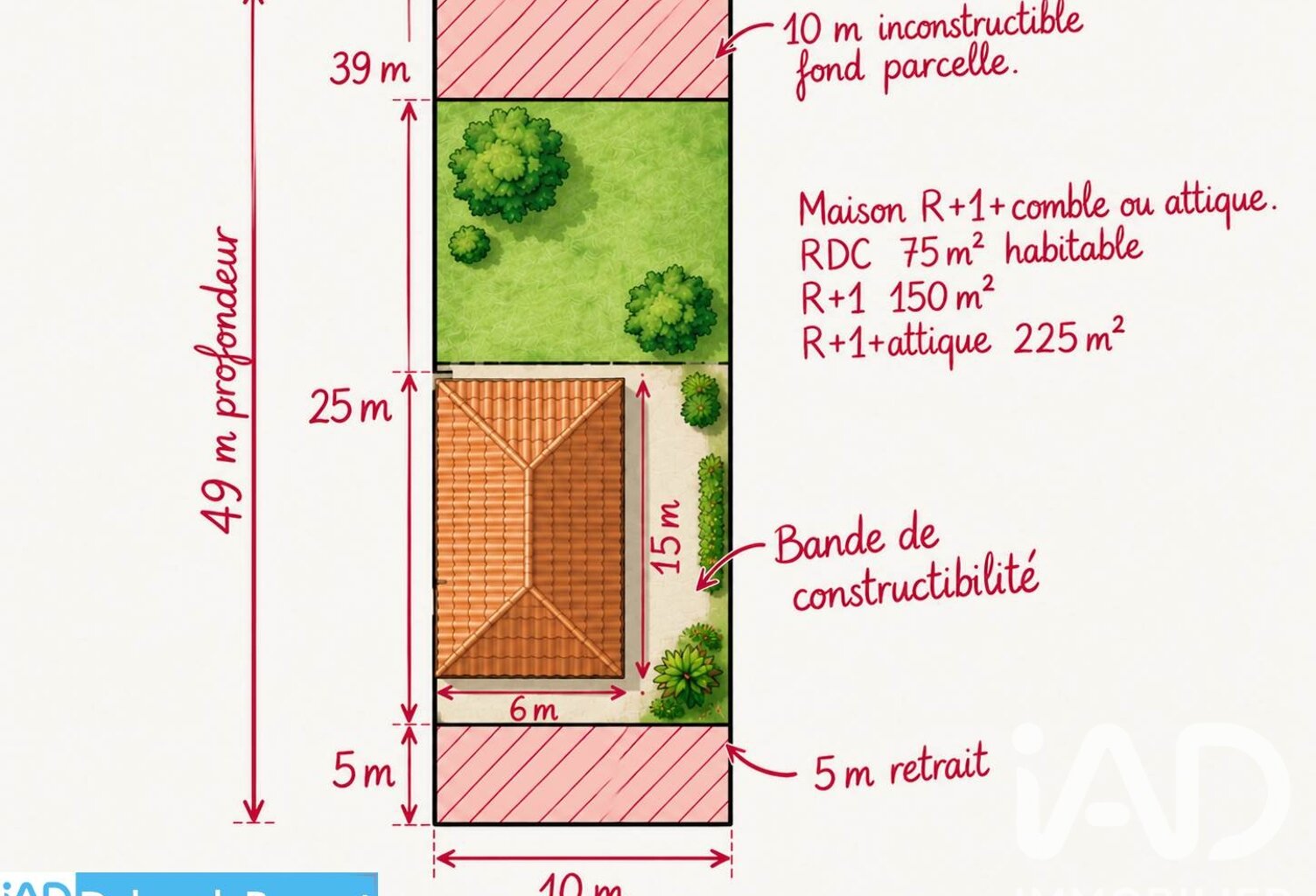 Vente Terrain 541 m&sup2; — photo 1