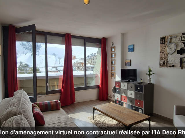 [A vendre] STUDIO AVEC ALCÔVE ! PLEIN SUD ! VUE CÔTÉ PISTES ! LA MONGIE — photo du bien