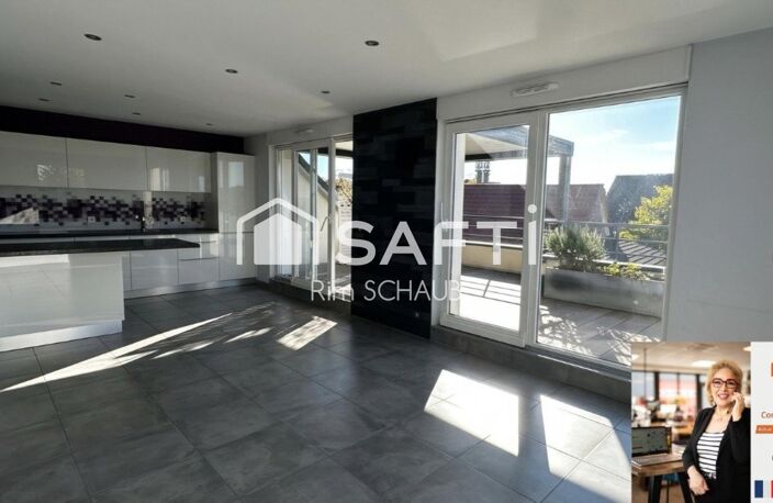 Attique Lumineux env. 87 m² (92 m² au sol)  3 ch  Terrasses 42 m² avec pergola bioclimatique  Garage double, parking & cave  Hésingue centre — photo 2