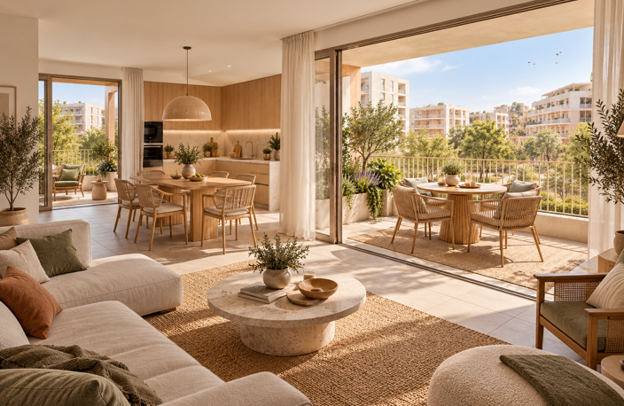 -- MARSEILLE 15ÈME - TRIPLE ÉSPACE EXTÈRIEUR POUR CE T3 - RARE À LA VENTE — photo 2