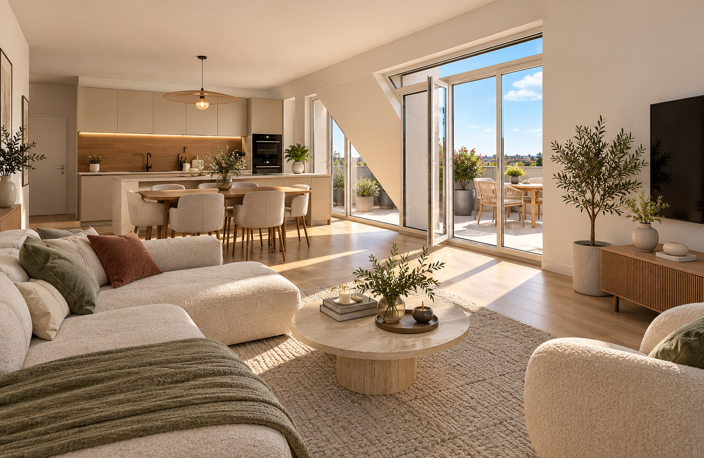 ¤ T4 ATTIQUE DE 76 M² AVEC TERRASSE DE 14 M² — photo 2