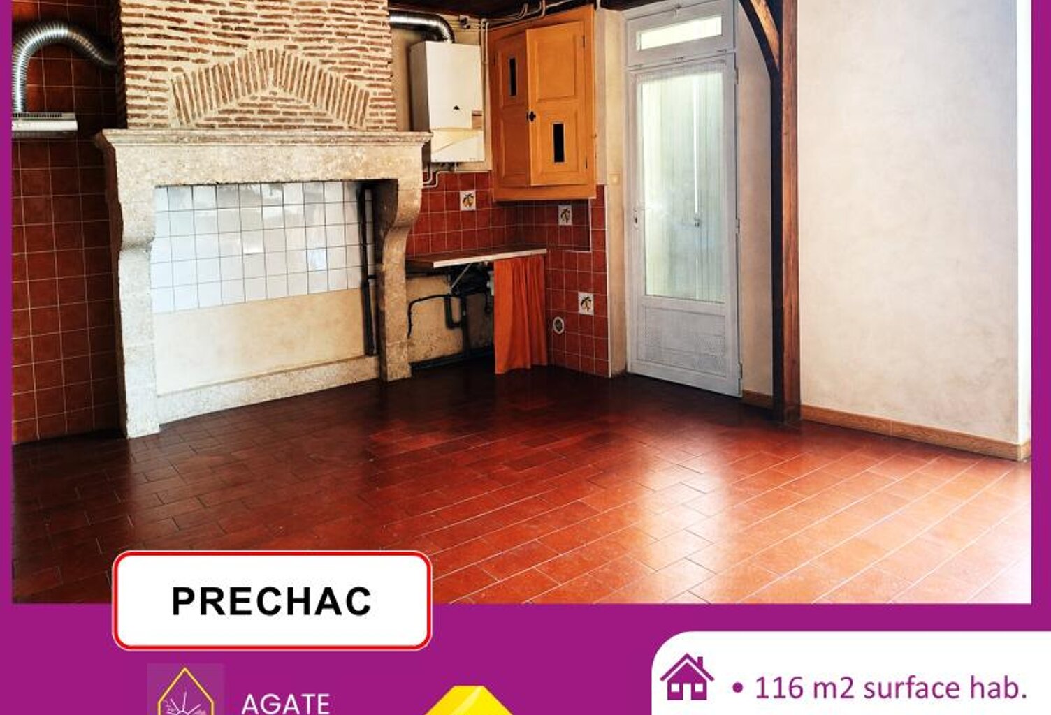 maison de bourg a vendre 33730 prechac — photo 1
